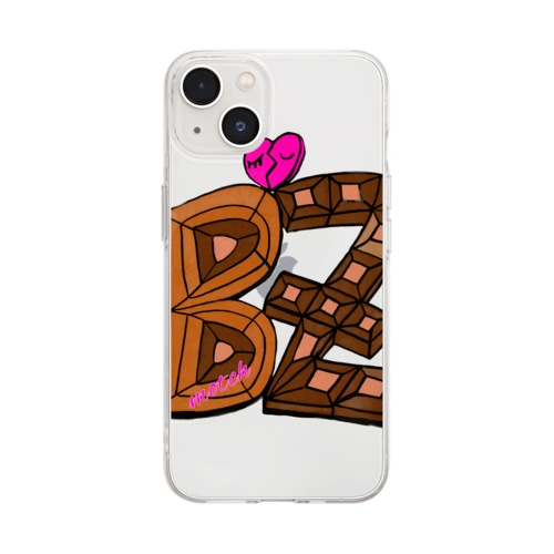 Love＆びーず ［chocolate］ Soft Clear Smartphone Case