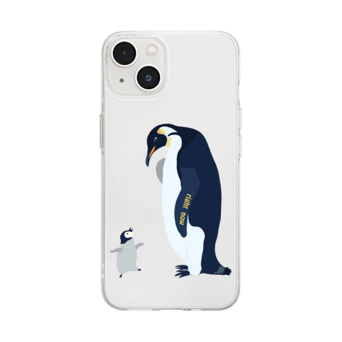 皇帝ペンギン親子 Soft Clear Smartphone Case