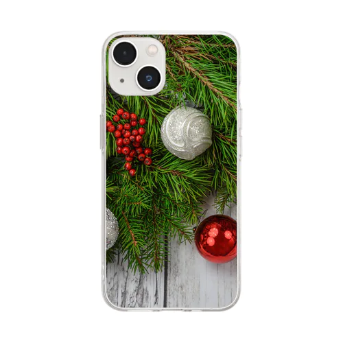 クリスマス4 Soft Clear Smartphone Case