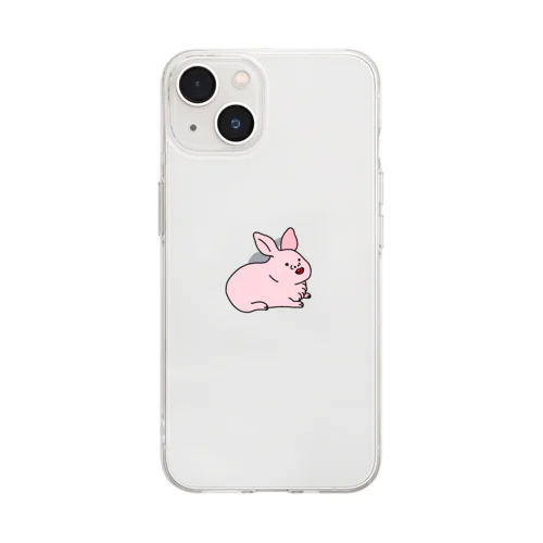 うさぎくん。 Soft Clear Smartphone Case