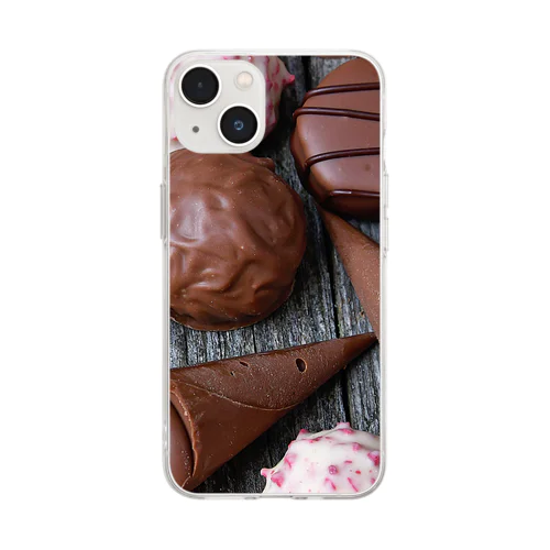 チョコレート Soft Clear Smartphone Case