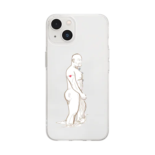 風呂上がりの愛一郎さん Soft Clear Smartphone Case