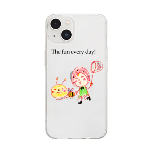 楽しい毎日！ Soft Clear Smartphone Case