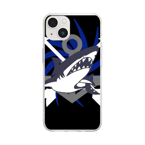 animal:THE SHARK Soft Clear Smartphone Case