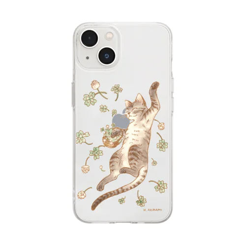 幸運招き猫 Soft Clear Smartphone Case