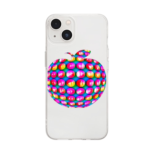 りんごスター　~ハングルシリーズ~ Soft Clear Smartphone Case