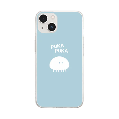 プカプカ くらげさん Soft Clear Smartphone Case