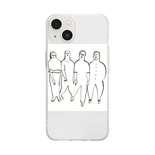 怪しい男 Soft Clear Smartphone Case