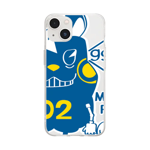 CT124 モコモコラビット２号*ggrks Soft Clear Smartphone Case