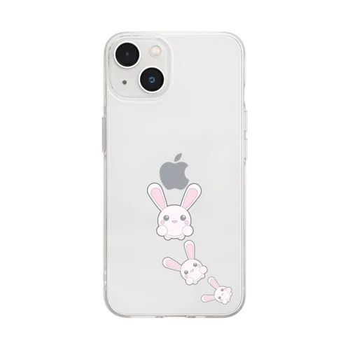 うさちゃん。 Soft Clear Smartphone Case