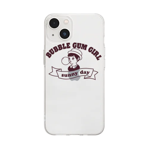 バブルガムガール Soft Clear Smartphone Case