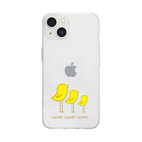 Happyな鳥 Soft Clear Smartphone Case
