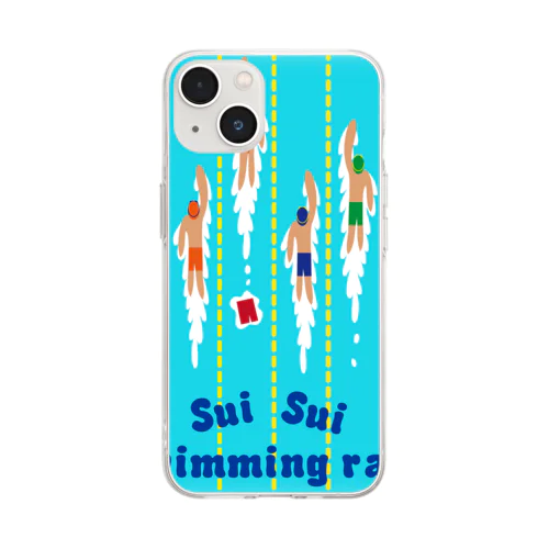 スイスイスイミングレース♪ Soft Clear Smartphone Case