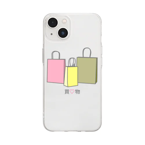 紙袋 買物 Soft Clear Smartphone Case