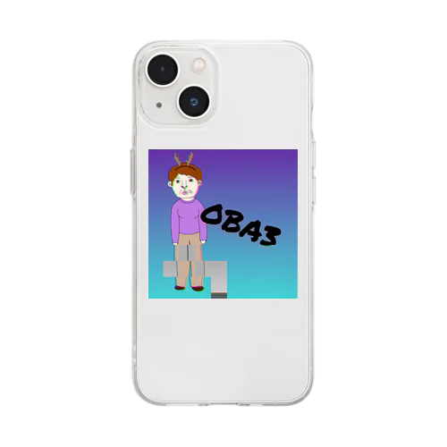 トナカイOBA3(おばさん) Soft Clear Smartphone Case