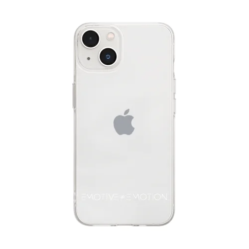 エモx2 シンプルロゴ Soft Clear Smartphone Case