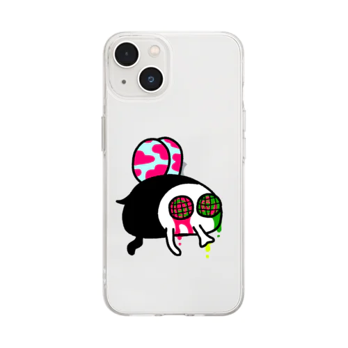 キラキラハエちゃん Soft Clear Smartphone Case