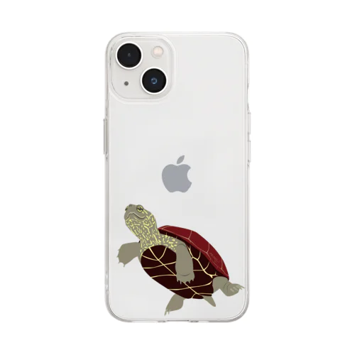 すいすいクサガメ Soft Clear Smartphone Case