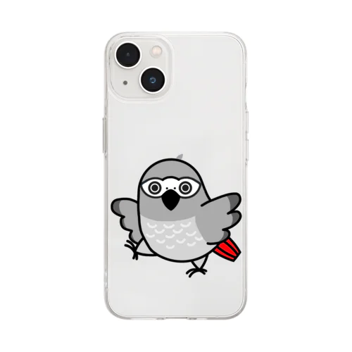 ヨウムのクレハさん2 Soft Clear Smartphone Case