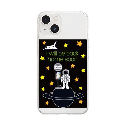 スペースサラリーマンBK Soft Clear Smartphone Case