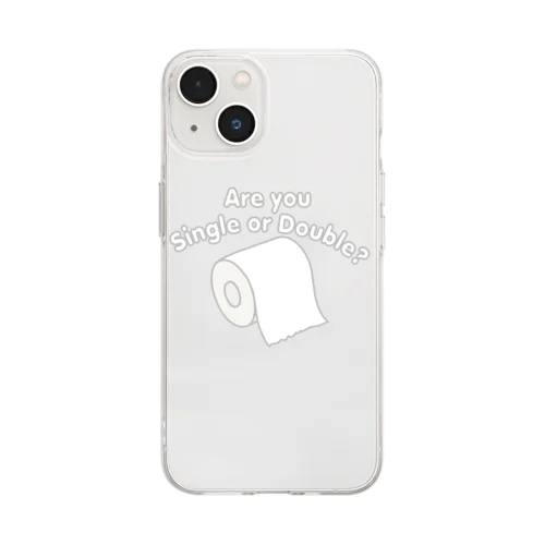 あなたはシングル？それともダブル？ Soft Clear Smartphone Case