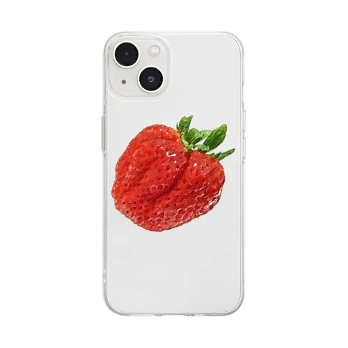 いちご_2202 Soft Clear Smartphone Case