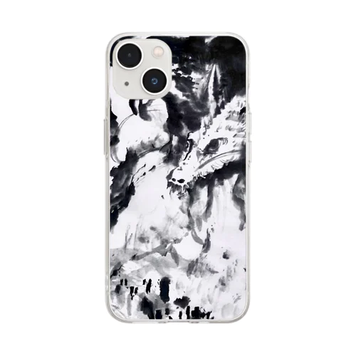 龍の山越え Soft Clear Smartphone Case