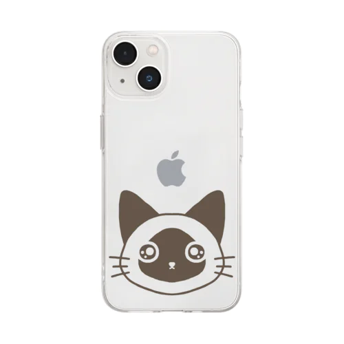 Limeくん(シャム猫)のシンプルスマホケース Soft Clear Smartphone Case