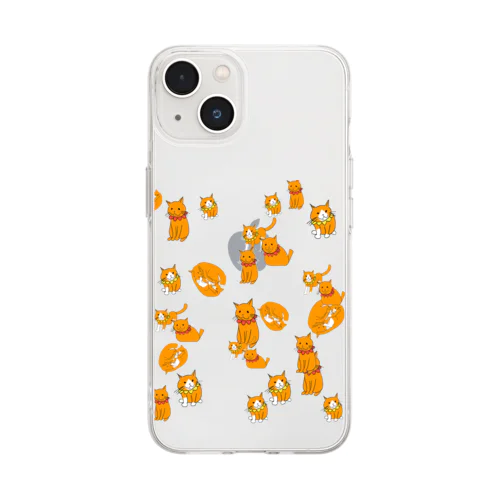 仲良し猫 Soft Clear Smartphone Case