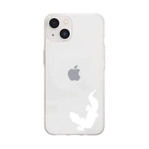 レオパ83 ホワイト Soft Clear Smartphone Case