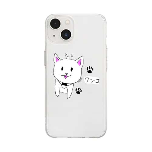 犬のワンコくん Soft Clear Smartphone Case