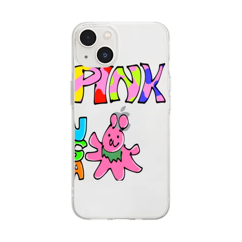 PINKのウサちゃん Soft Clear Smartphone Case