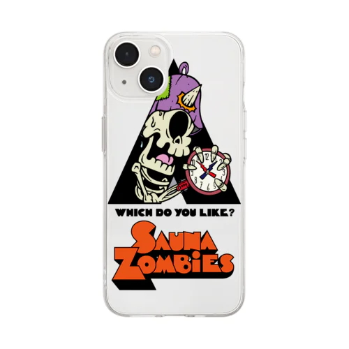 SAUNA ZOMBIES -which do you like? SIDE:12Minutes World - Soft Clear Smartphone Case