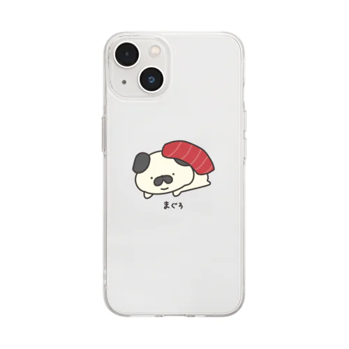 おすしパグ Soft Clear Smartphone Case