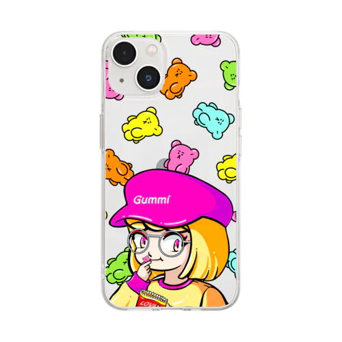 Gummi girl＆bears Soft Clear Smartphone Case