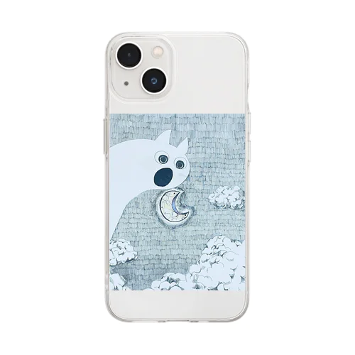 月を食べてる。 Soft Clear Smartphone Case