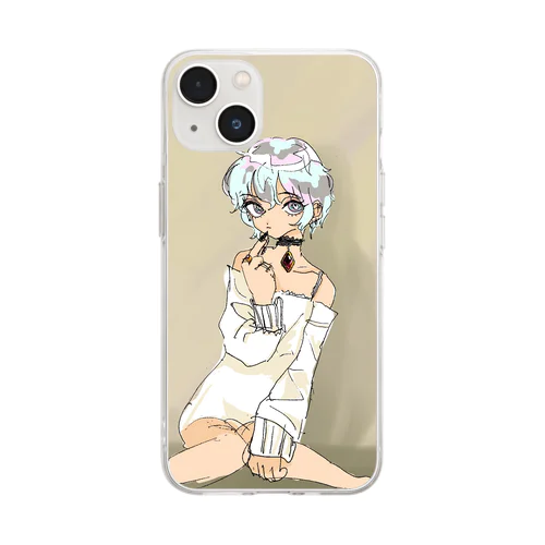 ショートヘアの彼女 Soft Clear Smartphone Case