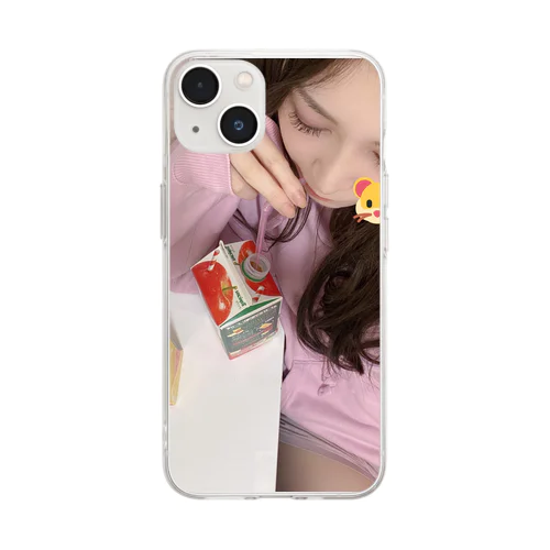 夜中のスイスイ~ Soft Clear Smartphone Case