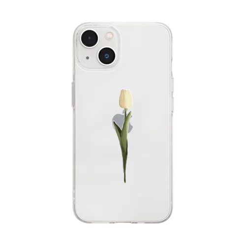 cream tulip Soft Clear Smartphone Case