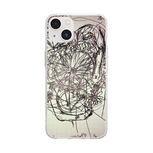 花と心臓 Soft Clear Smartphone Case