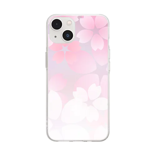 桜66-2 Soft Clear Smartphone Case