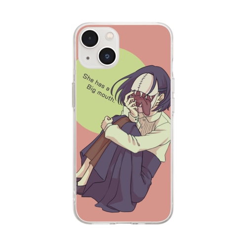 she has a big mouth. Soft Clear Smartphone Case