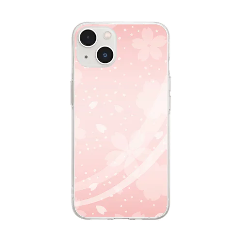 桜71 Soft Clear Smartphone Case