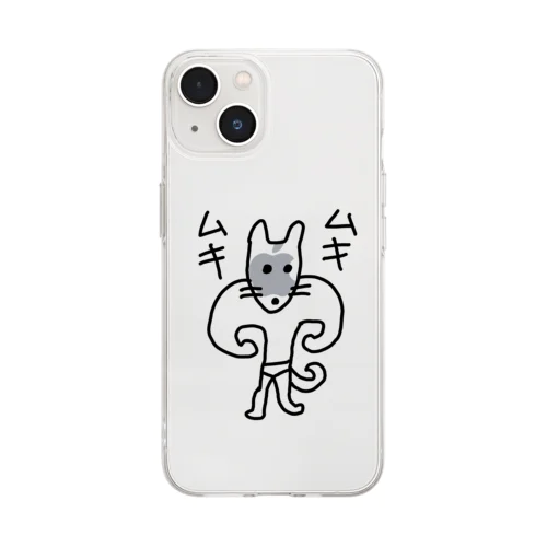 ムキムキわんこ(マッチョわんこ) Soft Clear Smartphone Case