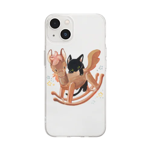 木馬とくろねこシリーズ Soft Clear Smartphone Case