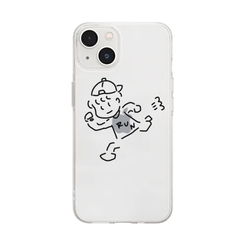 RUNなウェイ君 Soft Clear Smartphone Case