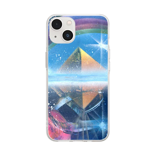 陰陽ピラミッド Soft Clear Smartphone Case