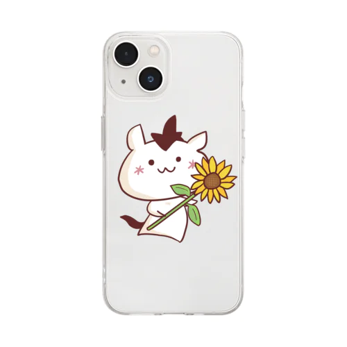 「うまある」でごじゃる！（ロゴ無） Soft Clear Smartphone Case