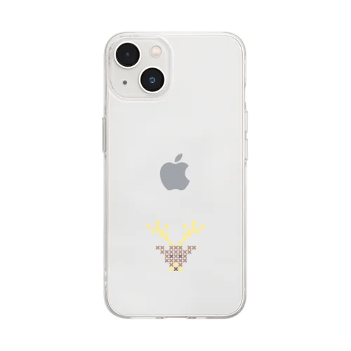 雄鹿 Cross-stitch Soft Clear Smartphone Case