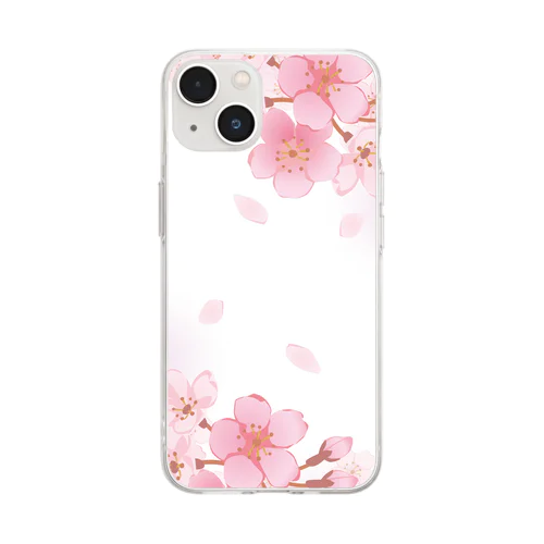 桜83 Soft Clear Smartphone Case